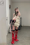 Vitelli leg cover FW22_LFT_002 dark red